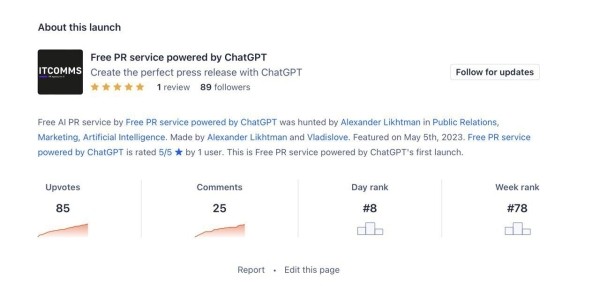 ИИ-революция в PR: Как генератор пресс-релизов на базе ChatGPT взорвал инфопространство и привлек внимание к агентству             
                    ИИ-революция в PR: Как генератор пресс-релизов на базе ChatGPT взорвал инфопространство и привлек внимание к агентству